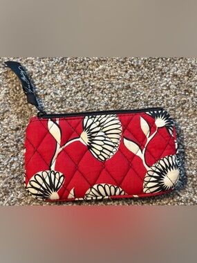 Vera Bradley Quilted Double Zip Card Case/ Wallet